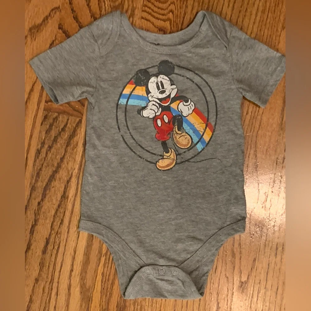 Disney 12 Mth Baby Mickey Mouse Onesie Lot 3 NEW ONE-piece bodysuits Infant - Picture 4 of 7